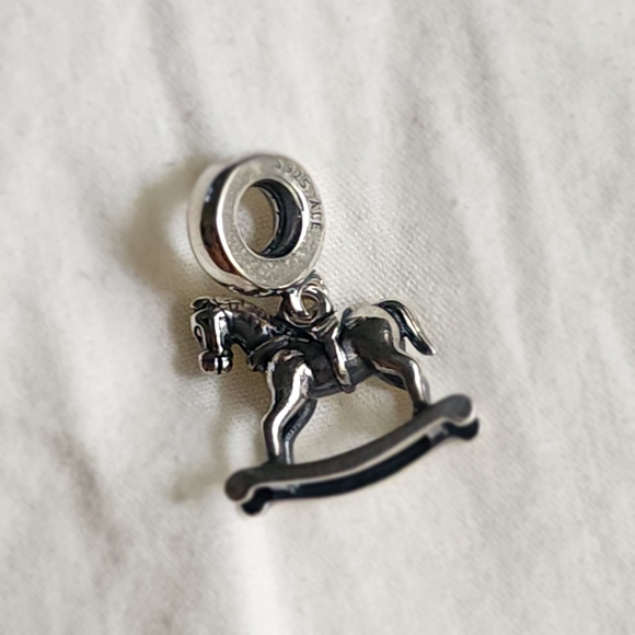 Silver Rocking Horse Charm - Picture 3 of 3